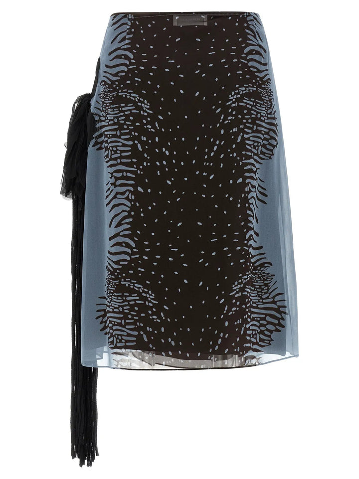 Ferragamo Sample Sale | Ferragamo Multicolor Silk Midi Skirt - | Designer outlet
