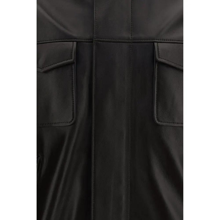Dolce &amp; Gabbana Sample Sale | Dolce &amp; Gabbana Brown Lamb Ovis Aries Aries Leather Jacket - | Designer outlet