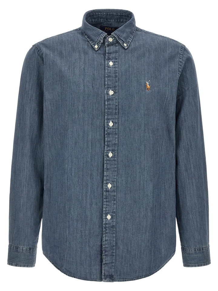 Polo Ralph Lauren Sample Sale | Polo Ralph Lauren Blue Cotton Blouse - | Designer outlet