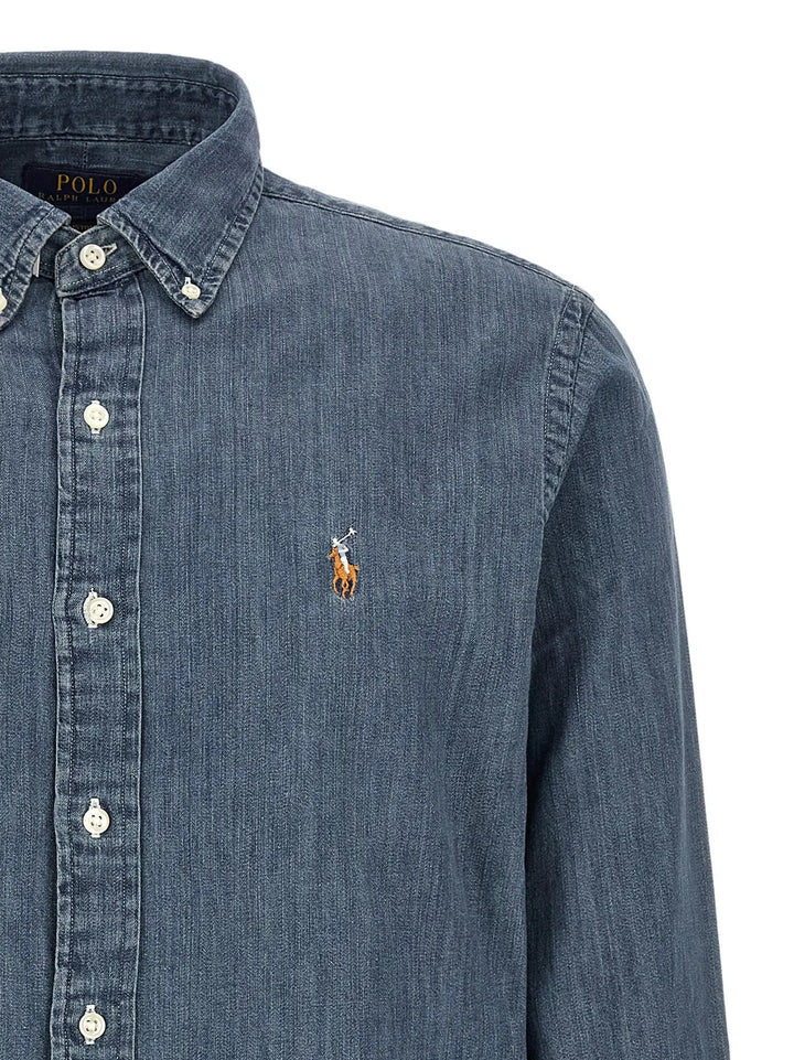 Polo Ralph Lauren Sample Sale | Polo Ralph Lauren Blue Cotton Blouse - | Designer outlet