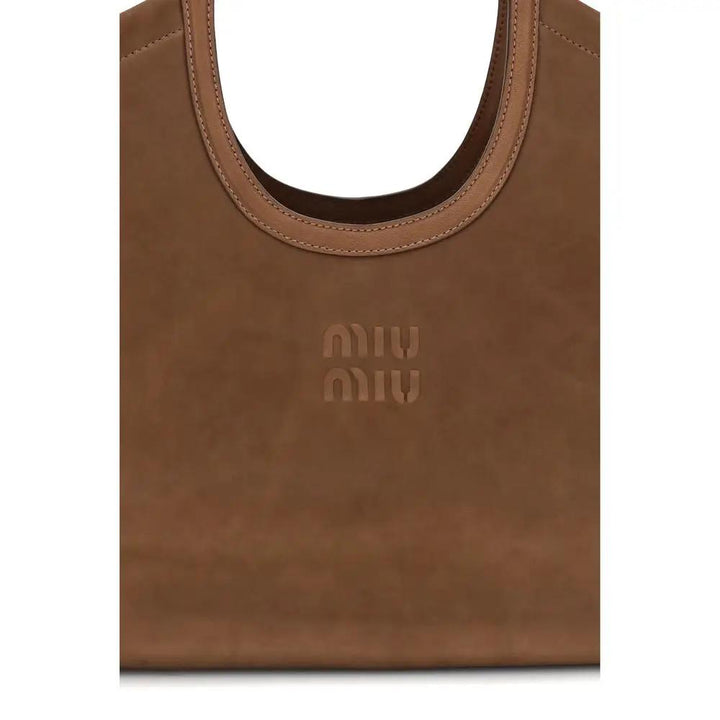 Miu Miu Sample Sale | Miu Miu Brown Lamb Ovis Aries Aries Shoulder Bag - | Designer outlet
