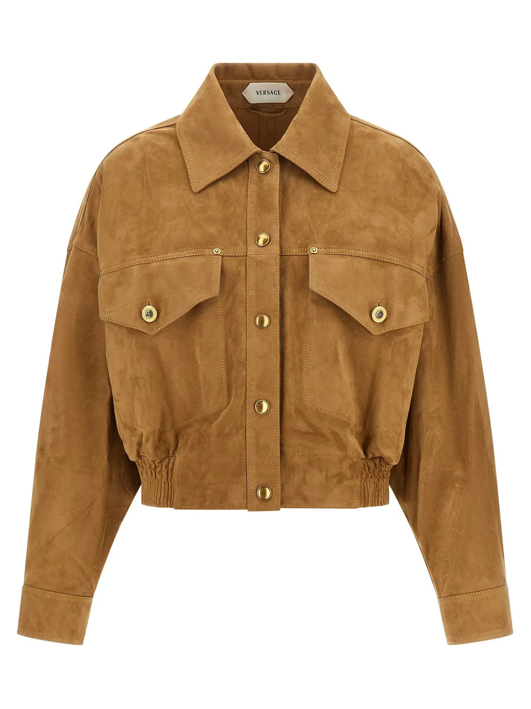 Versace Sample Sale | Versace Brown Lamb Leather Leather Jacket - | Designer outlet