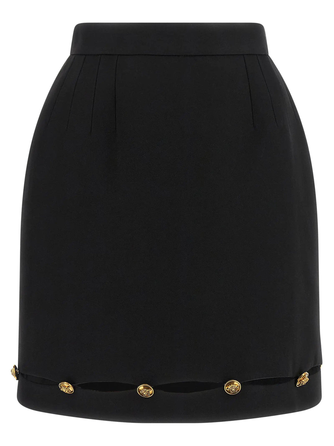 Versace Sample Sale | Versace Black Virgin Wool Long Skirt - | Designer outlet