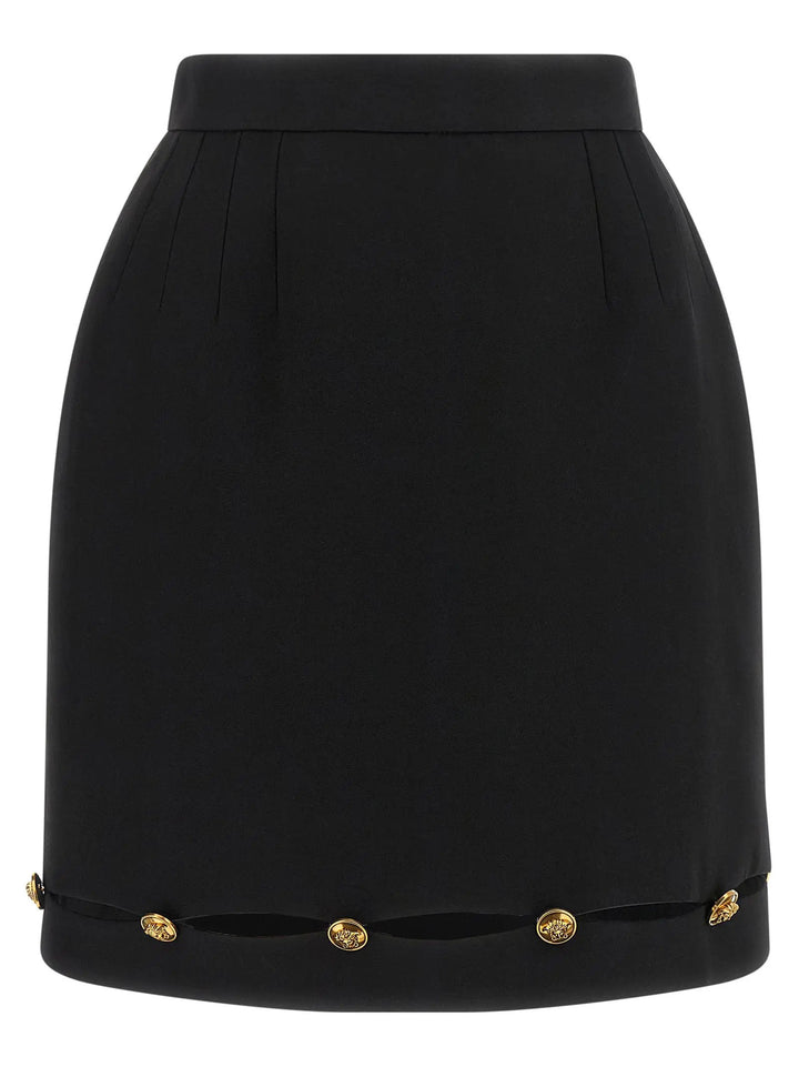 Versace Sample Sale | Versace Black Virgin Wool Long Skirt - | Designer outlet