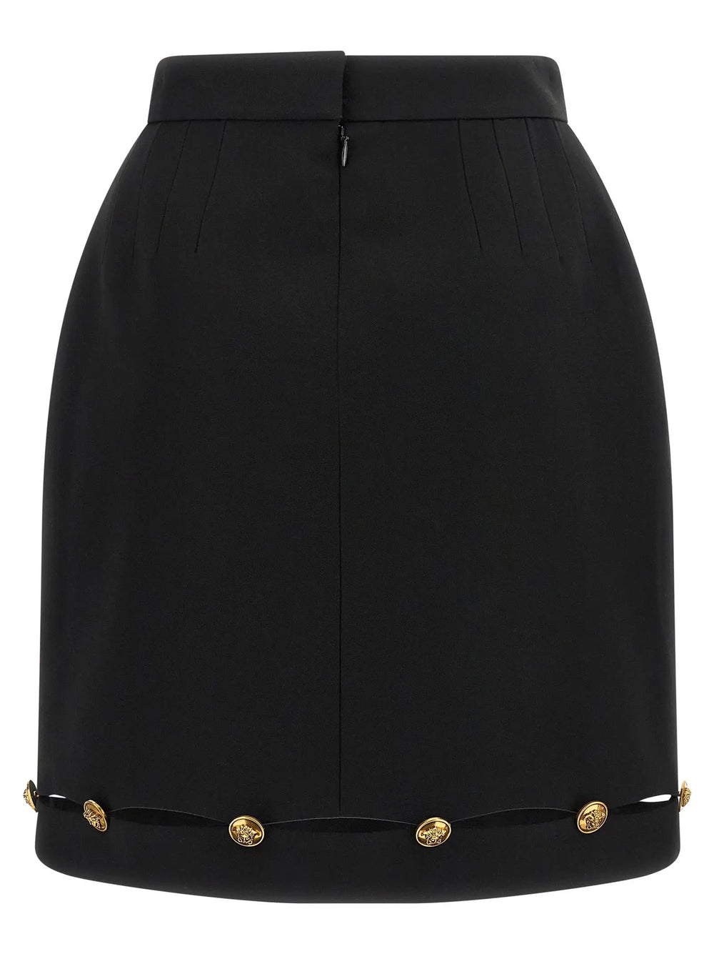 Versace Sample Sale | Versace Black Virgin Wool Long Skirt - | Designer outlet