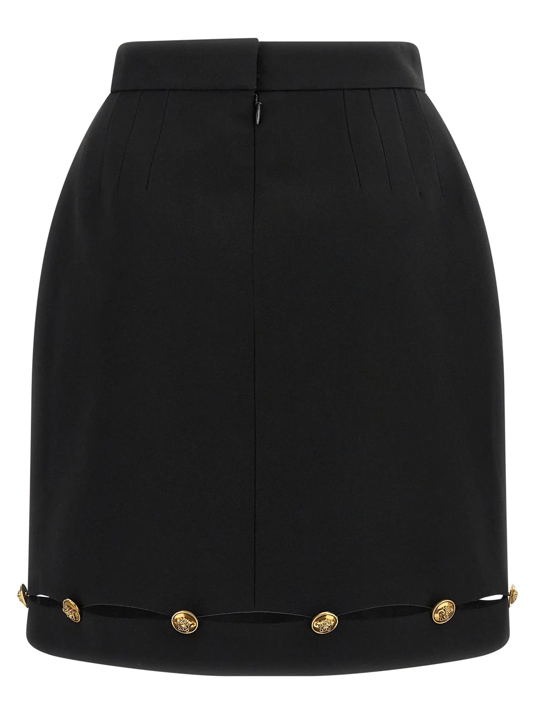 Versace Sample Sale | Versace Black Virgin Wool Long Skirt - | Designer outlet