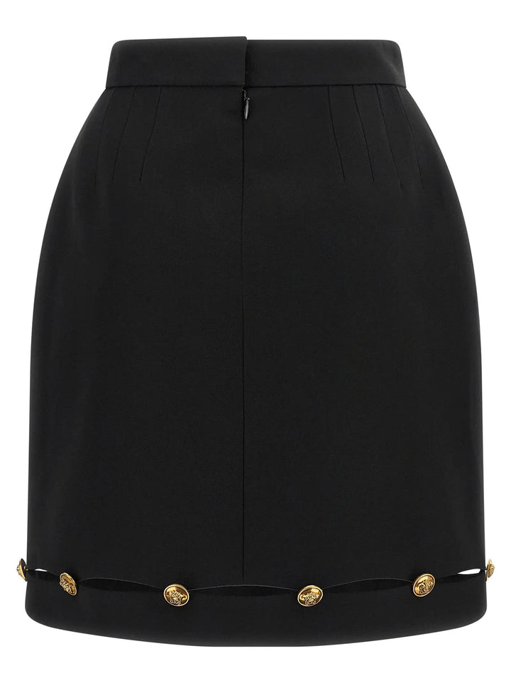 Versace Sample Sale | Versace Black Virgin Wool Long Skirt - | Designer outlet