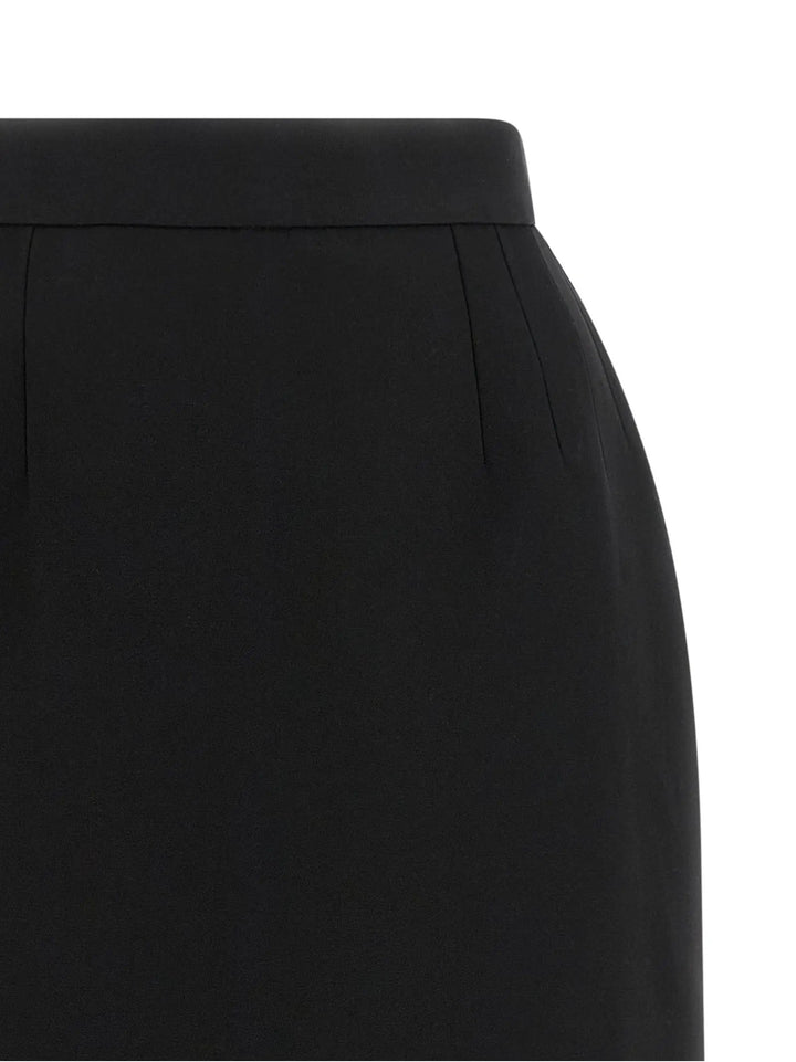 Versace Sample Sale | Versace Black Virgin Wool Long Skirt - | Designer outlet