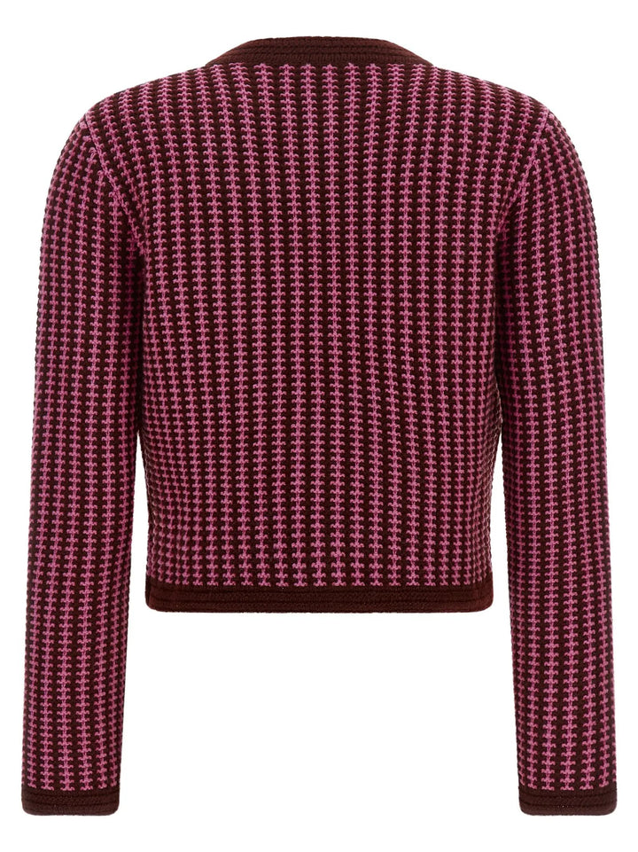 Versace Sample Sale | Versace Multicolor Virgin Wool Cardigan - | Designer outlet