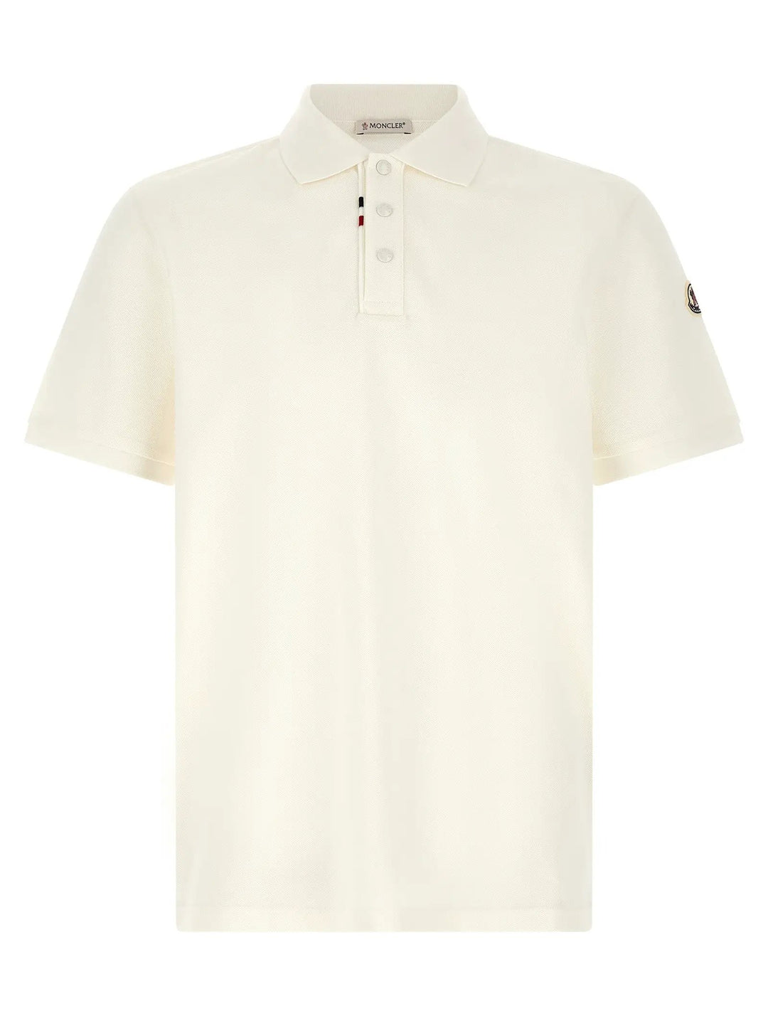 Moncler Sample Sale | Moncler White Cotton Polo Shirt - | Designer outlet