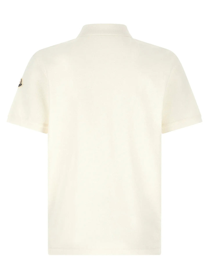 Moncler Sample Sale | Moncler White Cotton Polo Shirt - | Designer outlet
