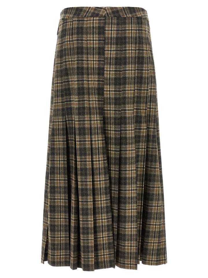 Brunello Cucinelli Sample Sale | Brunello Cucinelli Brown Virgin Wool Mini Skirt - | Designer outlet
