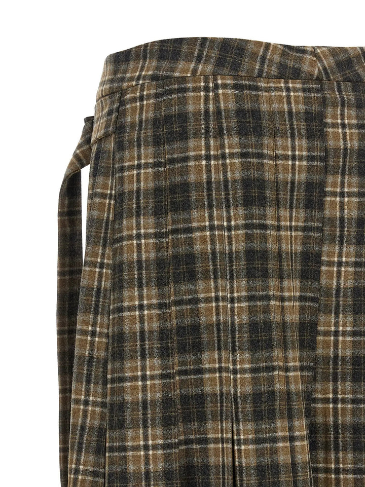 Brunello Cucinelli Sample Sale | Brunello Cucinelli Brown Virgin Wool Mini Skirt - | Designer outlet