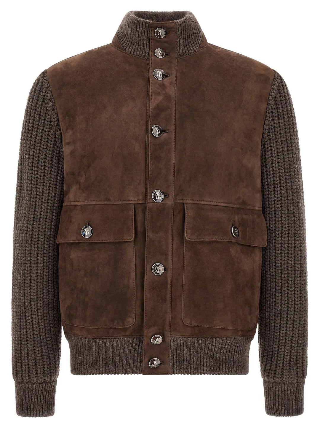 Brunello Cucinelli Sample Sale | Brunello Cucinelli Brown Lamb Leather Leather Jacket - | Designer outlet