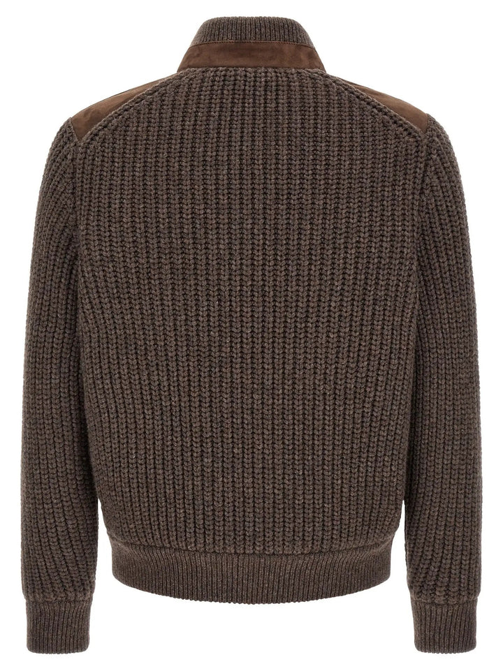 Brunello Cucinelli Sample Sale | Brunello Cucinelli Brown Lamb Leather Leather Jacket - | Designer outlet