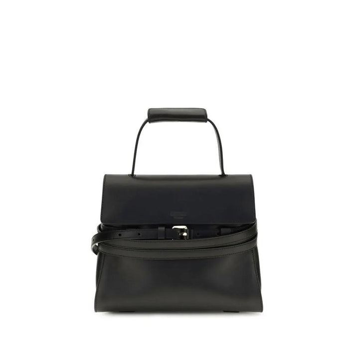 Moschino Sample Sale | Moschino Black Calf Leather Bos Taurus Shoulder Bag - | Designer outlet