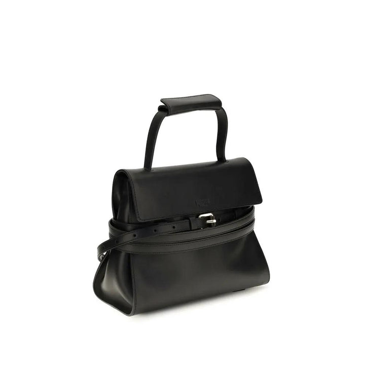 Moschino Sample Sale | Moschino Black Calf Leather Bos Taurus Shoulder Bag - | Designer outlet
