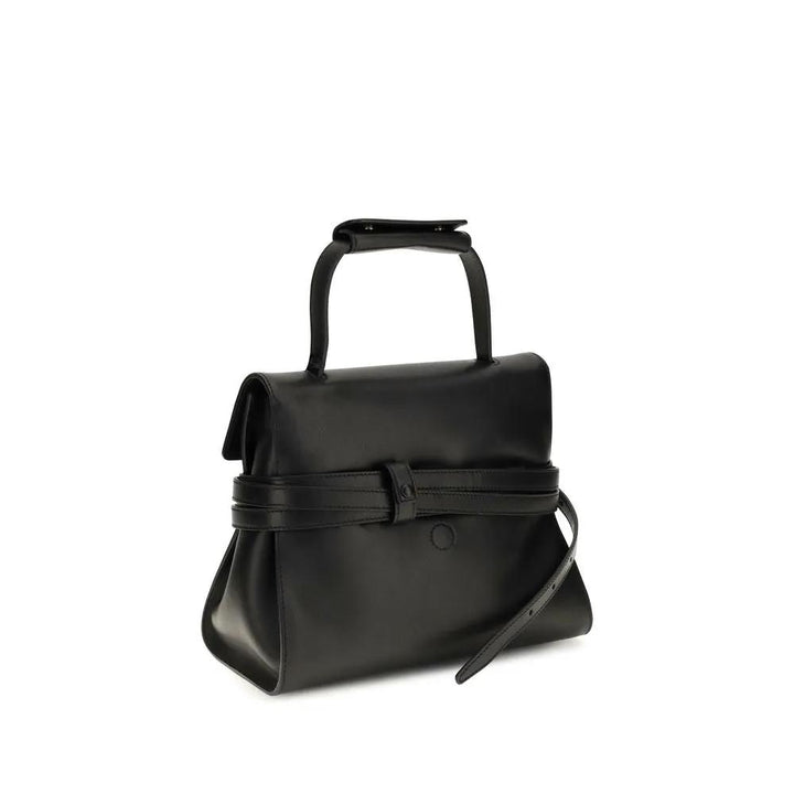 Moschino Sample Sale | Moschino Black Calf Leather Bos Taurus Shoulder Bag - | Designer outlet
