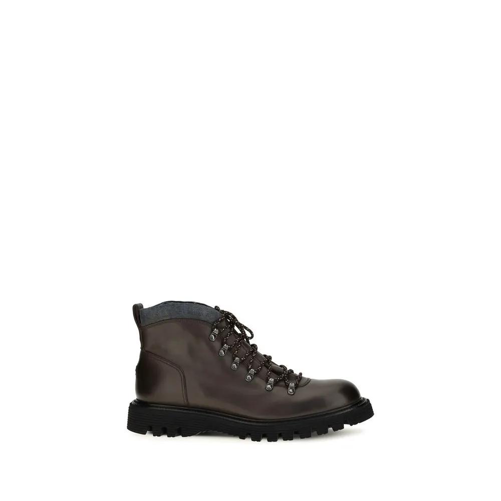 Fratelli Rossetti Sample Sale | Fratelli Rossetti Brown Calf Leather Bos Taurus Lace-Up Boots - | Designer outlet