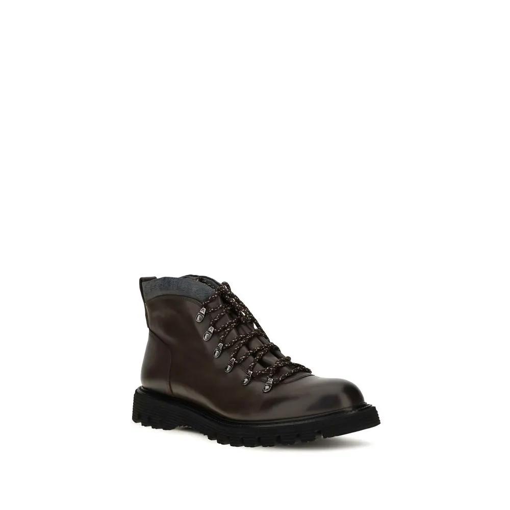 Fratelli Rossetti Sample Sale | Fratelli Rossetti Brown Calf Leather Bos Taurus Lace-Up Boots - | Designer outlet