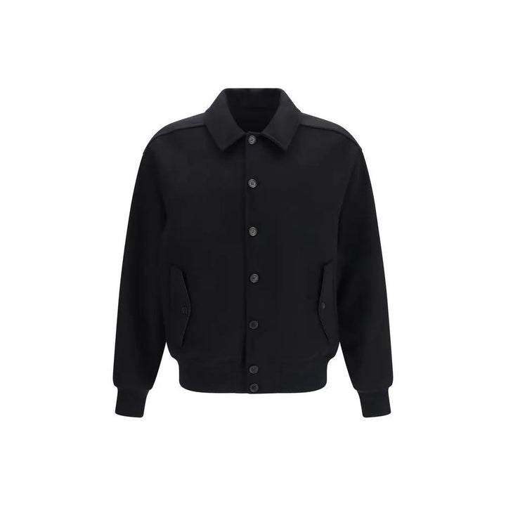 Ferragamo Sample Sale | Ferragamo Black Wool Oves Aries Biker Jacket - | Designer outlet