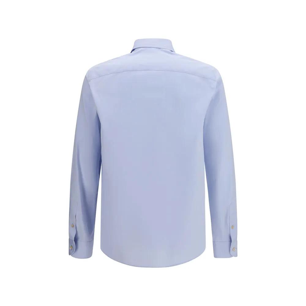 Valentino Garavani Sample Sale | Valentino Garavani Blue Cotton Dress Shirt - | Designer outlet