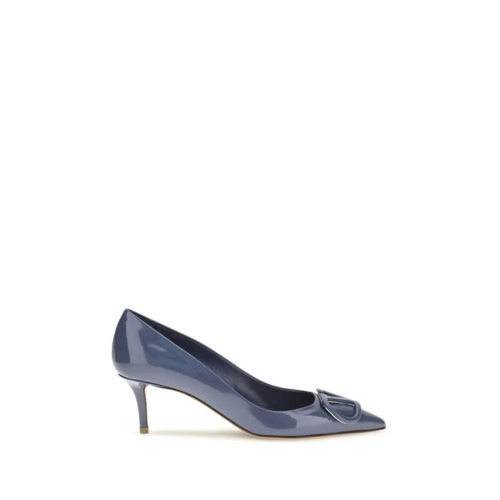 Valentino Garavani Sample Sale | Valentino Garavani Blue Calf Leather Bos Taurus High Heel Pumps - | Designer outlet