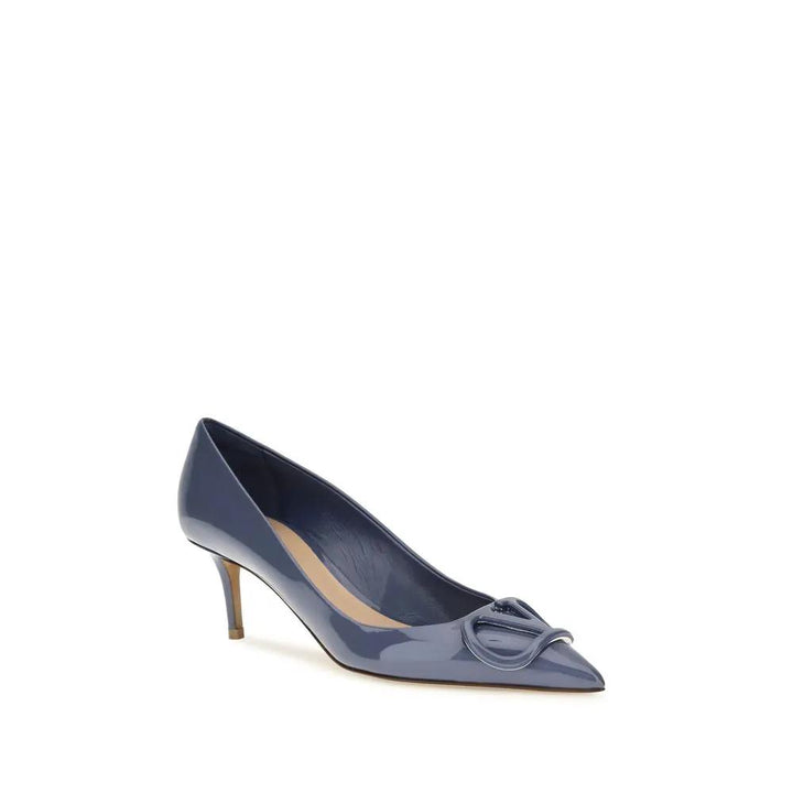 Valentino Garavani Sample Sale | Valentino Garavani Blue Calf Leather Bos Taurus High Heel Pumps - | Designer outlet