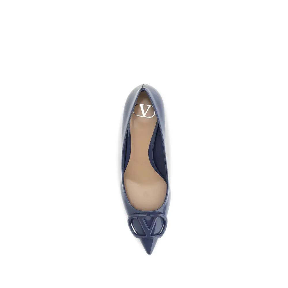 Valentino Garavani Sample Sale | Valentino Garavani Blue Calf Leather Bos Taurus High Heel Pumps - | Designer outlet