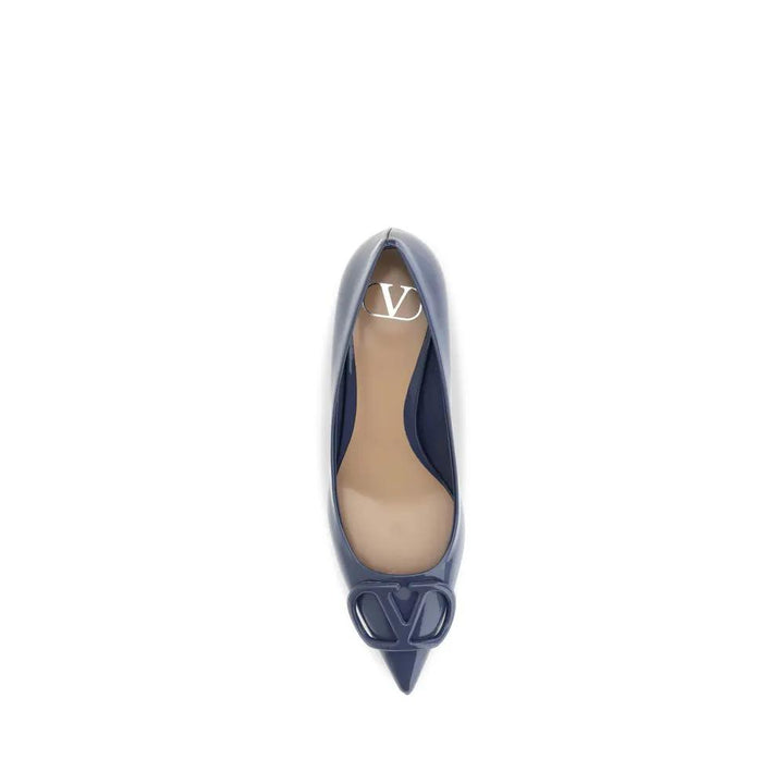 Valentino Garavani Sample Sale | Valentino Garavani Blue Calf Leather Bos Taurus High Heel Pumps - | Designer outlet