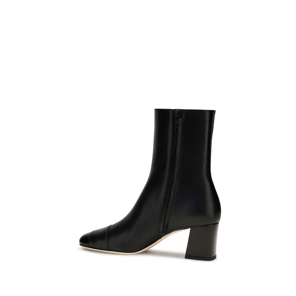 Valentino Garavani Sample Sale | Valentino Garavani Black Calf Leather Bos Taurus Ankle Boots - | Designer outlet