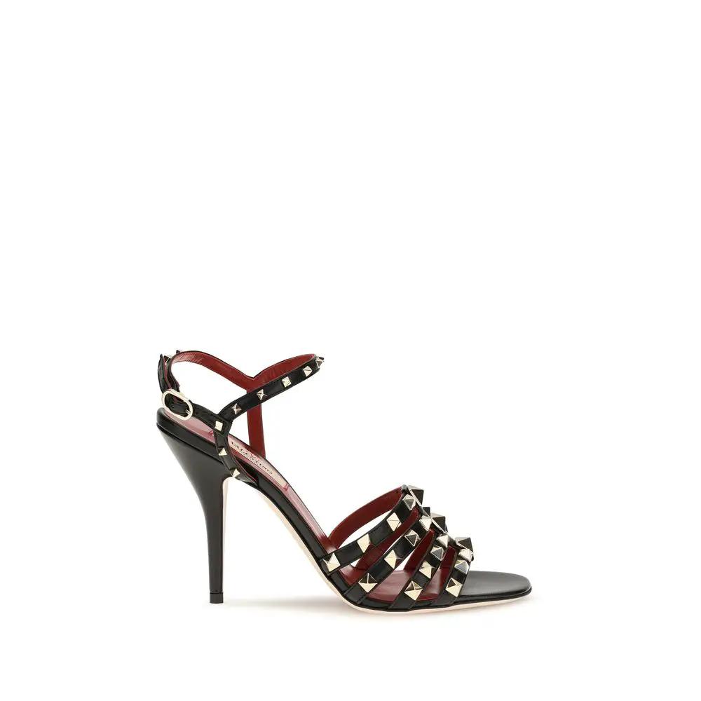 Valentino Garavani Sample Sale | Valentino Garavani Black Goatskin Stiletto Heel Sandals - | Designer outlet