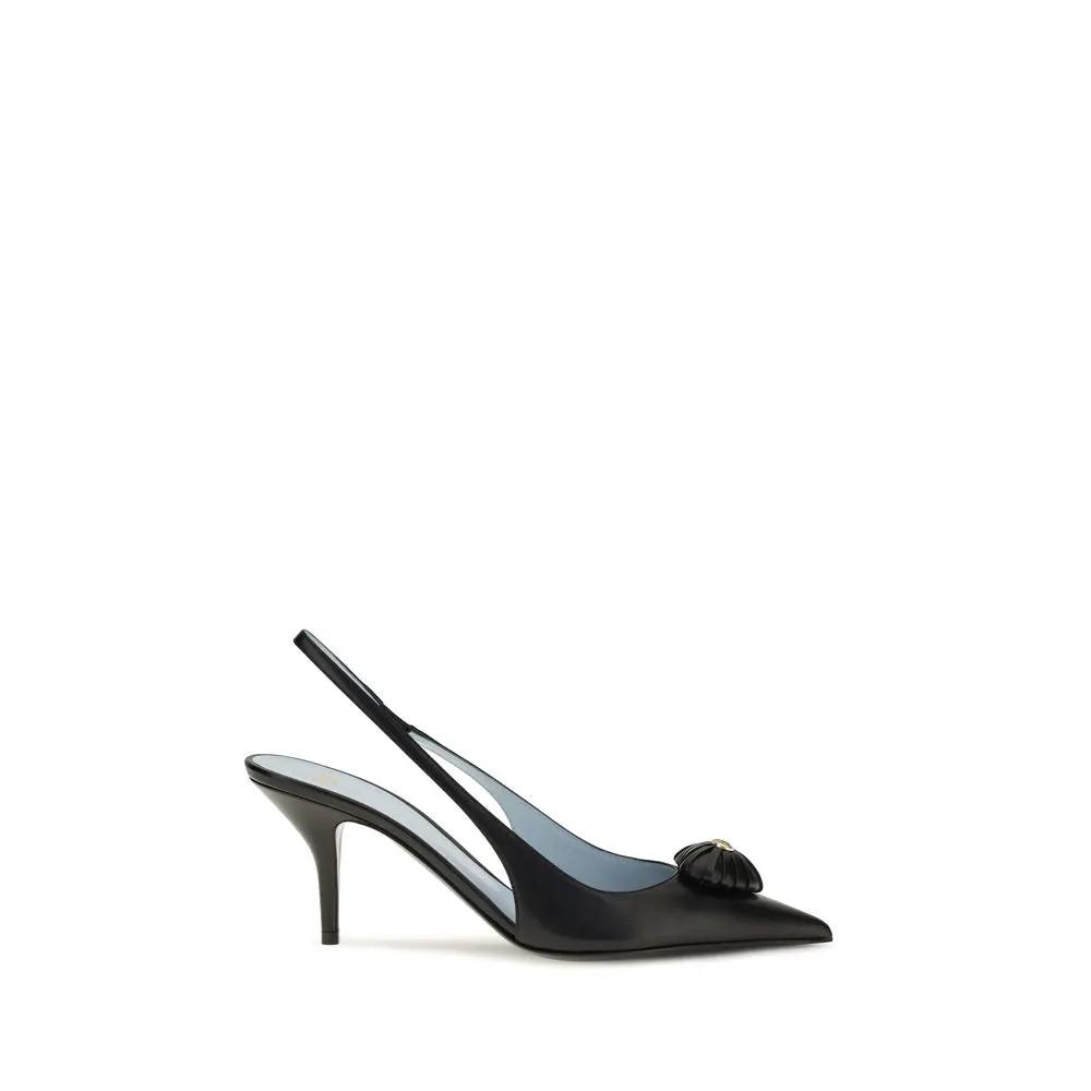 Valentino Garavani Sample Sale | Valentino Garavani Black Calf Leather Bos Taurus High Heel Pumps - | Designer outlet