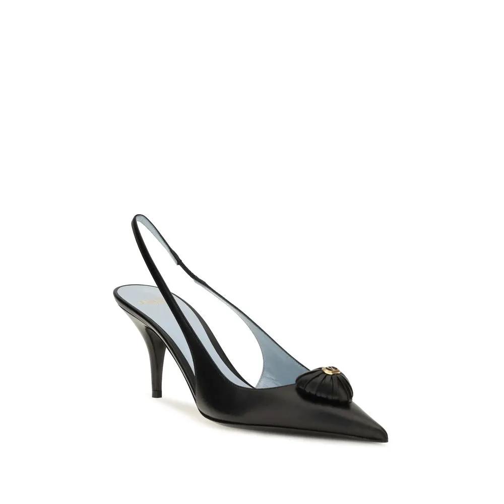 Valentino Garavani Sample Sale | Valentino Garavani Black Calf Leather Bos Taurus High Heel Pumps - | Designer outlet