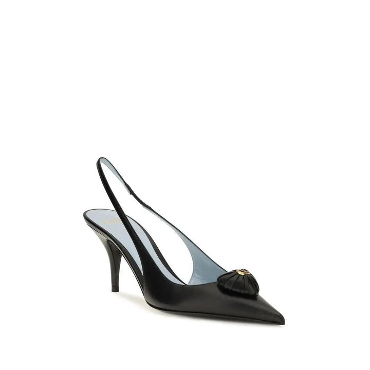 Valentino Garavani Sample Sale | Valentino Garavani Black Calf Leather Bos Taurus High Heel Pumps - | Designer outlet