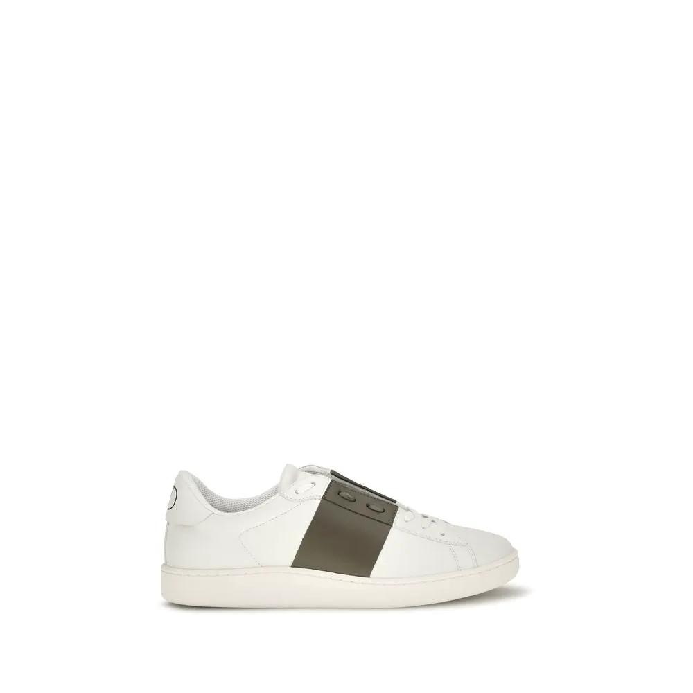 Valentino Garavani Sample Sale | Valentino Garavani White Calf Leather Bos Taurus Low Top Sneakers - | Designer outlet