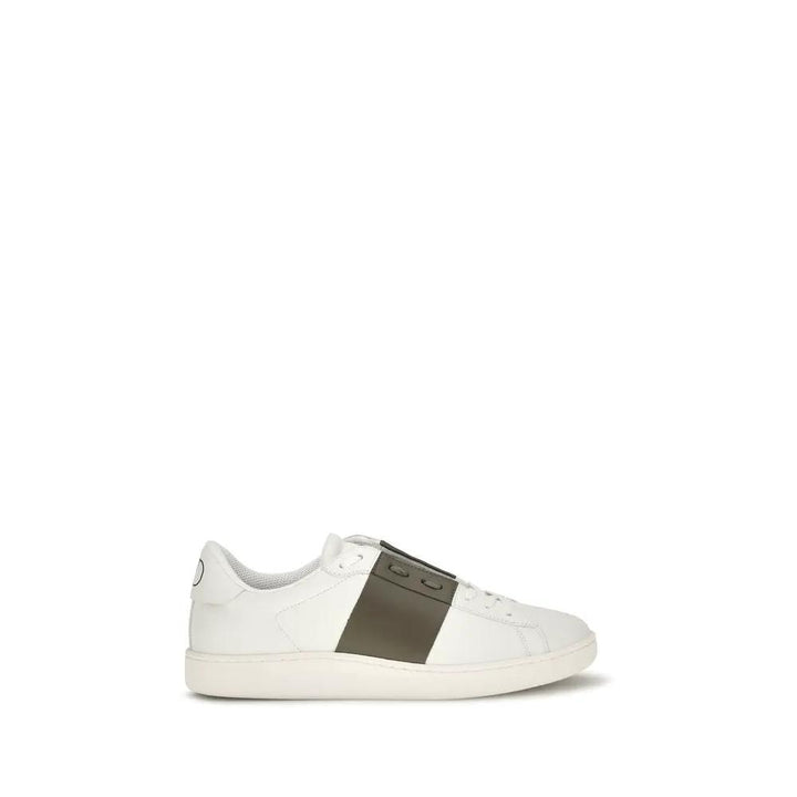 Valentino Garavani Sample Sale | Valentino Garavani White Calf Leather Bos Taurus Low Top Sneakers - | Designer outlet