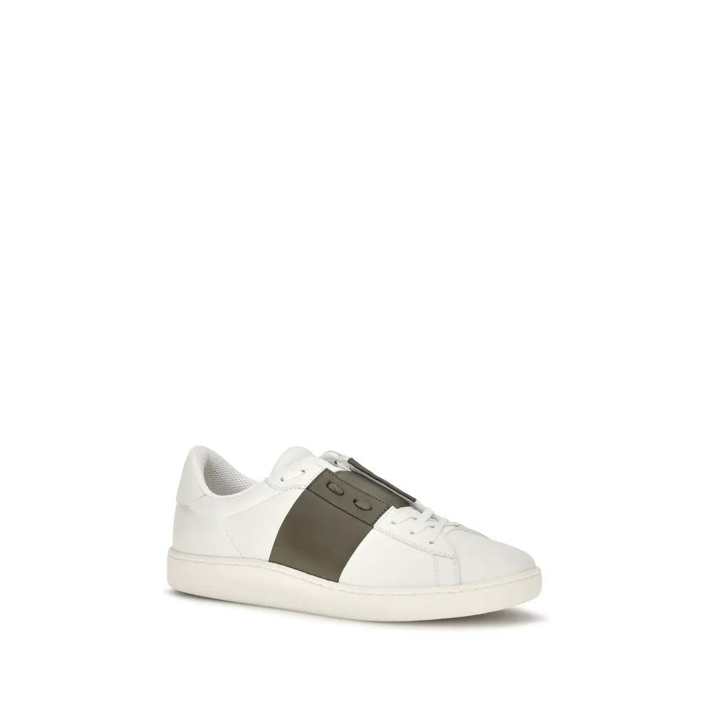 Valentino Garavani Sample Sale | Valentino Garavani White Calf Leather Bos Taurus Low Top Sneakers - | Designer outlet