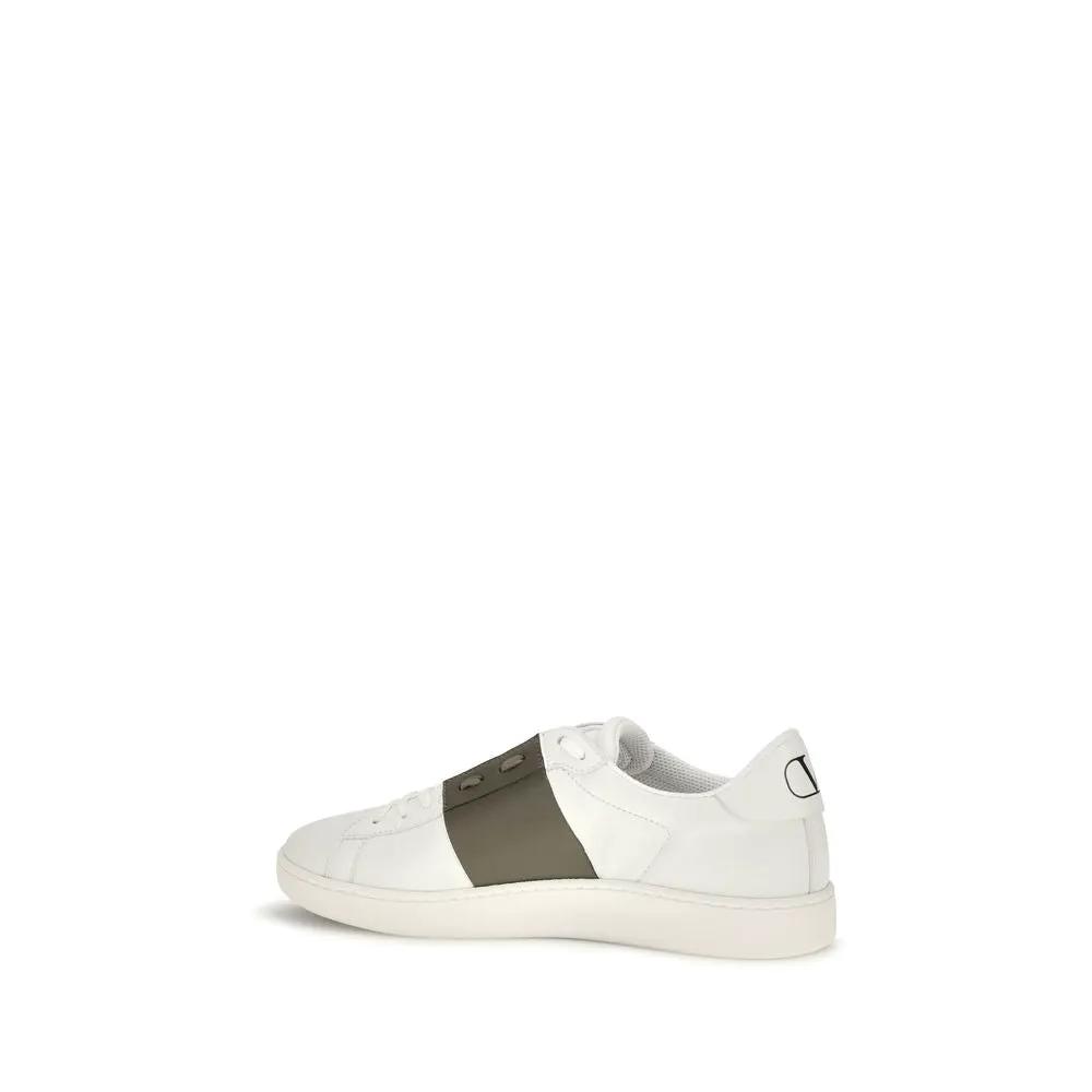 Valentino Garavani Sample Sale | Valentino Garavani White Calf Leather Bos Taurus Low Top Sneakers - | Designer outlet