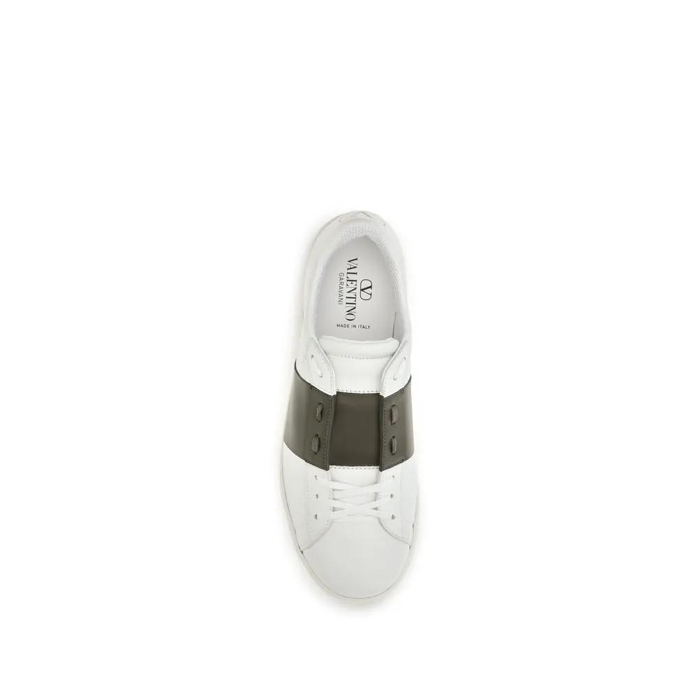 Valentino Garavani Sample Sale | Valentino Garavani White Calf Leather Bos Taurus Low Top Sneakers - | Designer outlet