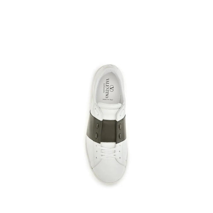 Valentino Garavani Sample Sale | Valentino Garavani White Calf Leather Bos Taurus Low Top Sneakers - | Designer outlet