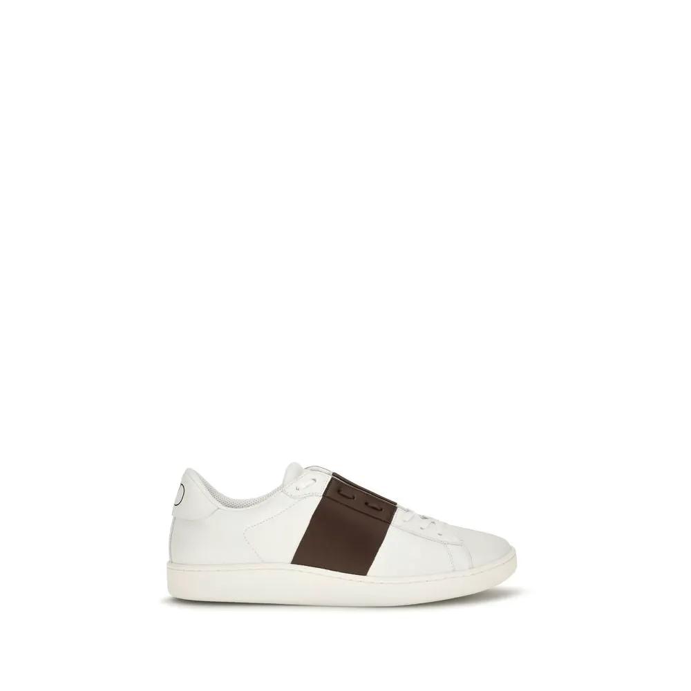 Valentino Garavani Sample Sale | Valentino Garavani White Calf Leather Bos Taurus Low Top Sneakers - | Designer outlet
