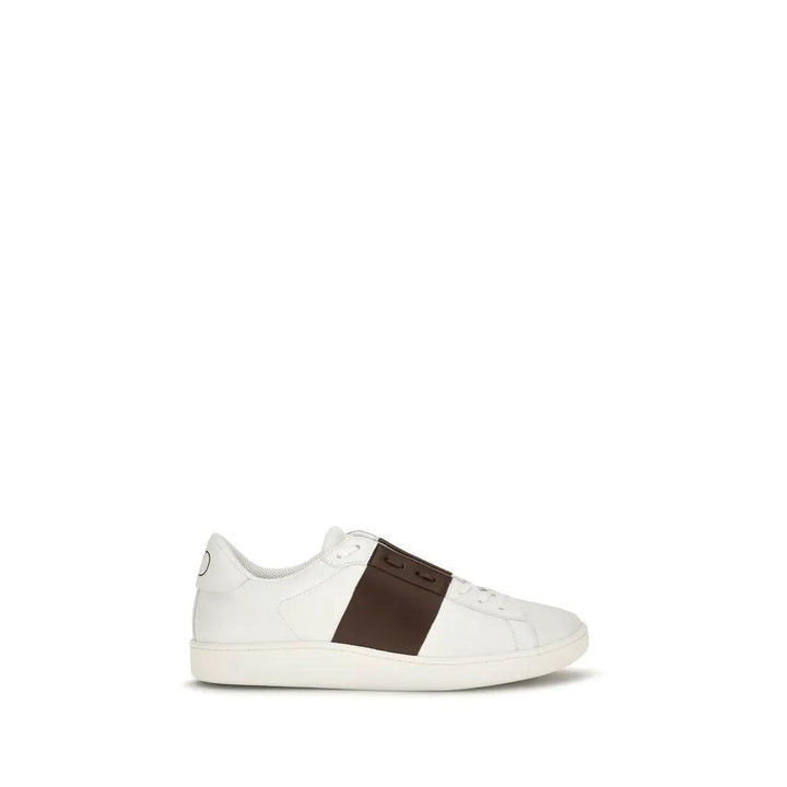 Valentino Garavani Sample Sale | Valentino Garavani White Calf Leather Bos Taurus Low Top Sneakers - | Designer outlet
