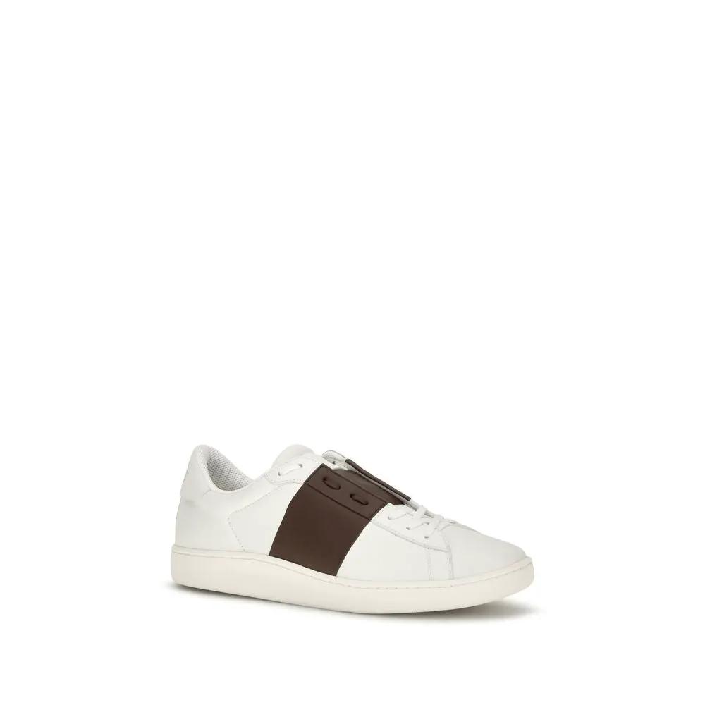 Valentino Garavani Sample Sale | Valentino Garavani White Calf Leather Bos Taurus Low Top Sneakers - | Designer outlet