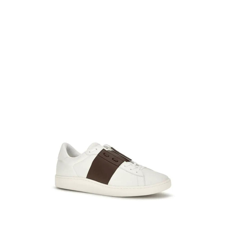 Valentino Garavani Sample Sale | Valentino Garavani White Calf Leather Bos Taurus Low Top Sneakers - | Designer outlet