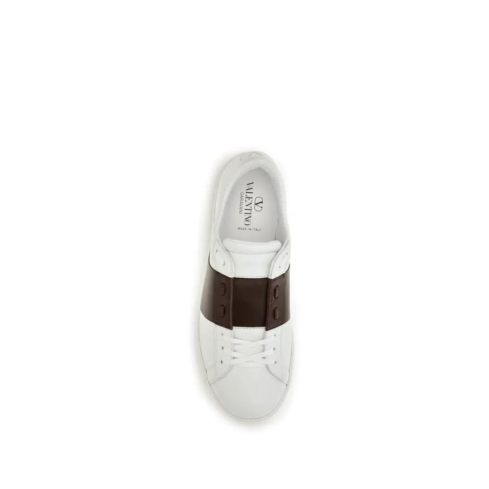 Valentino Garavani Sample Sale | Valentino Garavani White Calf Leather Bos Taurus Low Top Sneakers - | Designer outlet