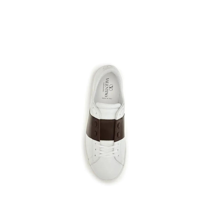 Valentino Garavani Sample Sale | Valentino Garavani White Calf Leather Bos Taurus Low Top Sneakers - | Designer outlet
