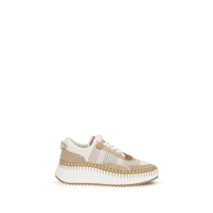 Chloé Sample Sale | Chloé Beige Nylon Athletic Sneakers - | Designer outlet
