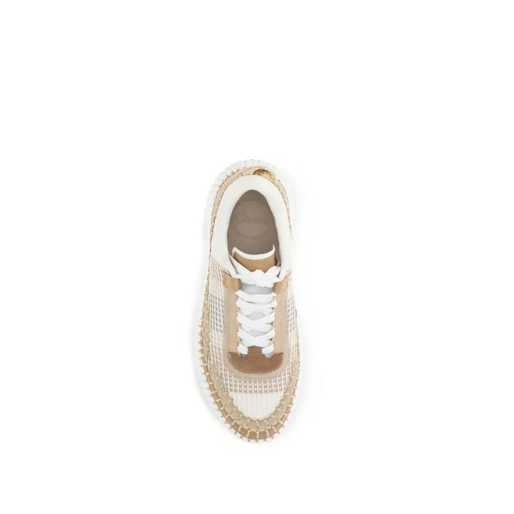 Chloé Sample Sale | Chloé Beige Nylon Athletic Sneakers - | Designer outlet