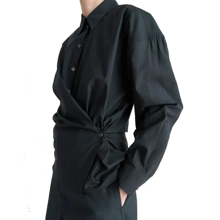Lemaire Sample Sale | Lemaire Black Polyamide Shirt - | Designer outlet
